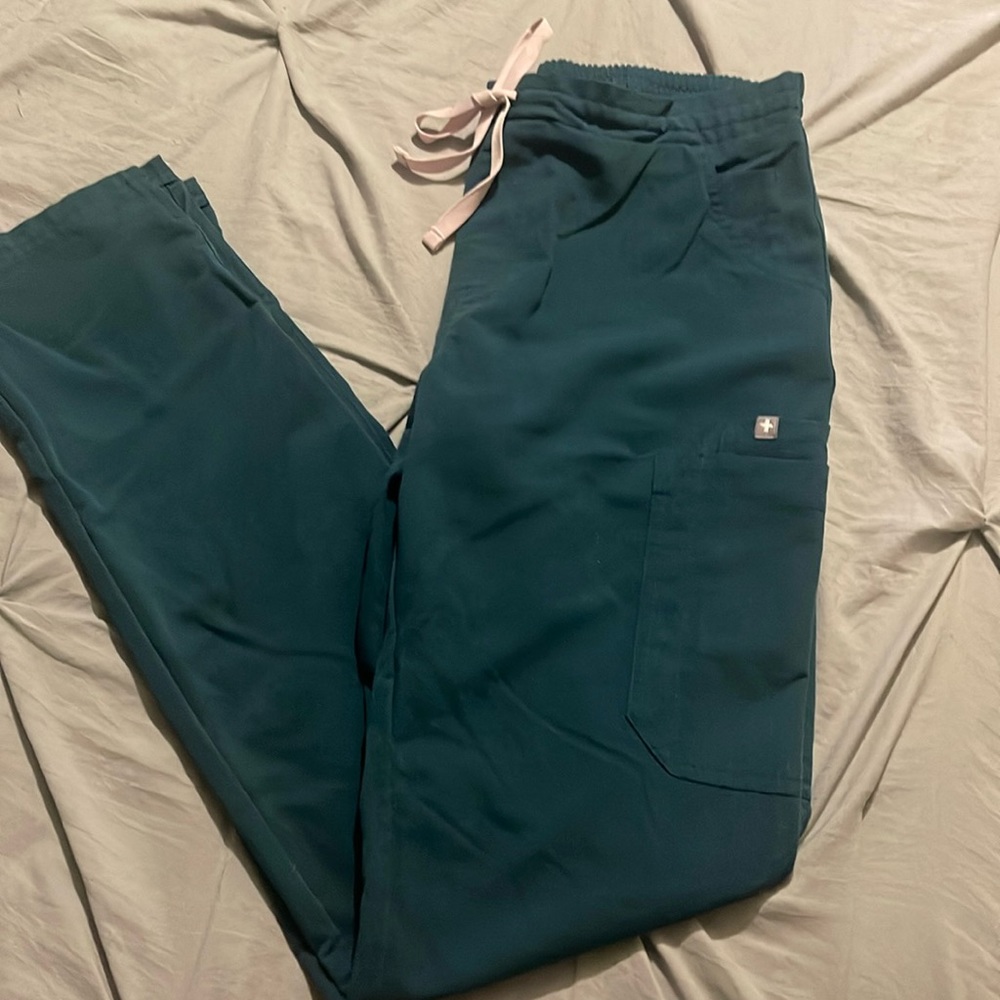 Figs Caribbean blue small tall Kade cargo scrub pants